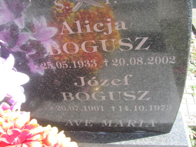 Alicja Bogusz 1933 Bobowa - Grobonet - Wyszukiwarka osób pochowanych