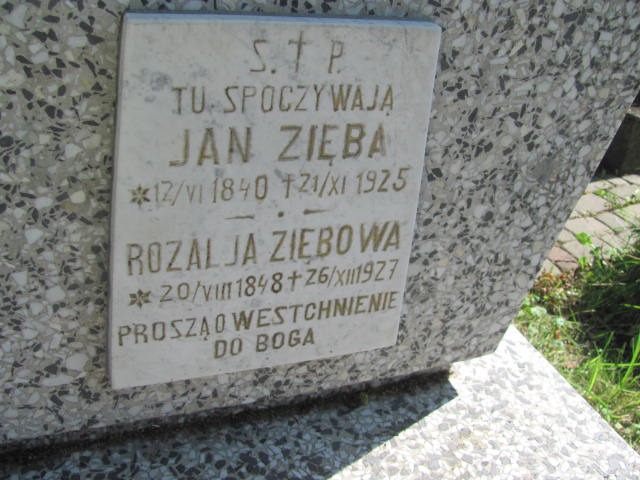 Jan Zięba 1840 Bobowa - Grobonet - Wyszukiwarka osób pochowanych