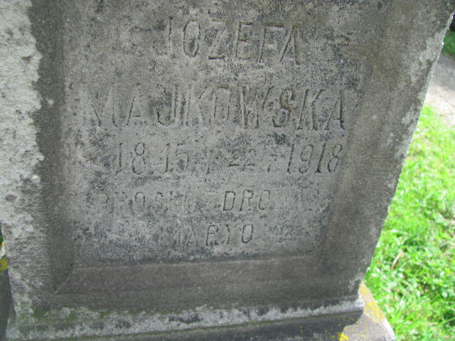 Józefa Majkowska 1844 Bobowa - Grobonet - Wyszukiwarka osób pochowanych