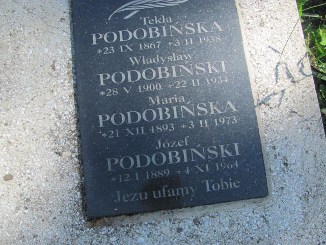 Tekla Podobińska 1867 Bobowa - Grobonet - Wyszukiwarka osób pochowanych