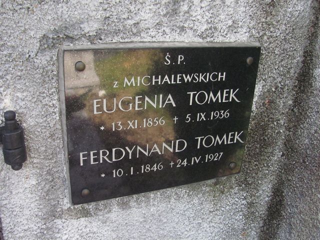 Ferdynand Tomek 1846 Bobowa - Grobonet - Wyszukiwarka osób pochowanych