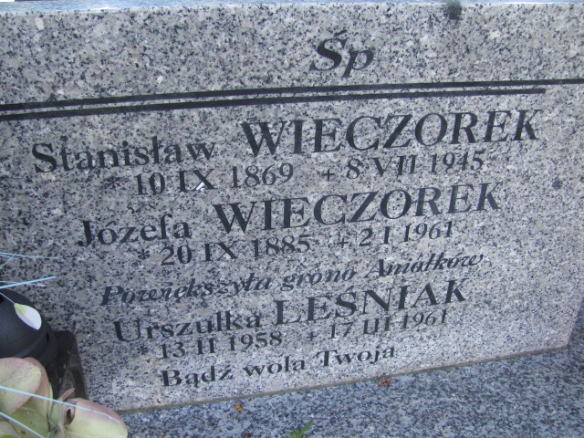 Stanisław Wieczorek 1869 Bobowa - Grobonet - Wyszukiwarka osób pochowanych