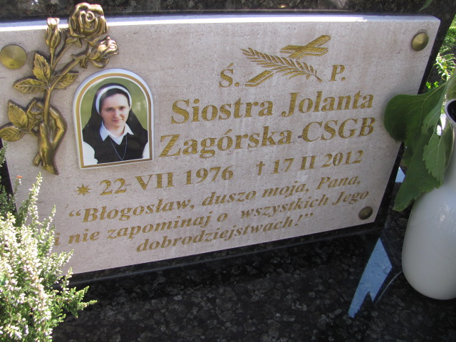 Jolanta Zagórska 1976 Bobowa - Grobonet - Wyszukiwarka osób pochowanych