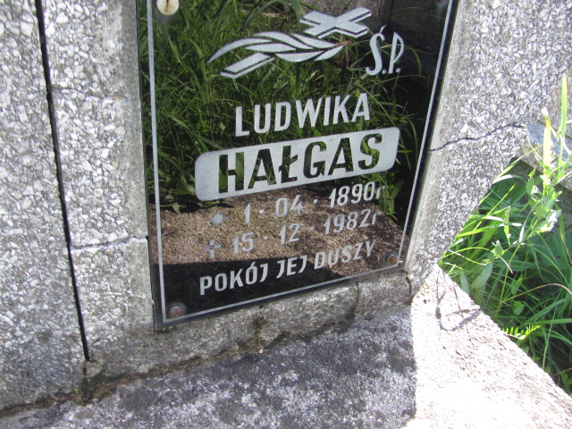 Ludwika Hałgas 1890 Bobowa - Grobonet - Wyszukiwarka osób pochowanych