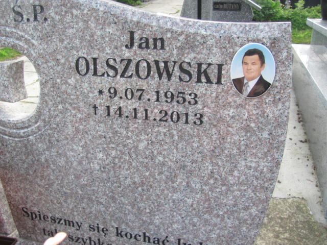 Jan Stanisław Olszowski 1953 Bobowa - Grobonet - Wyszukiwarka osób pochowanych