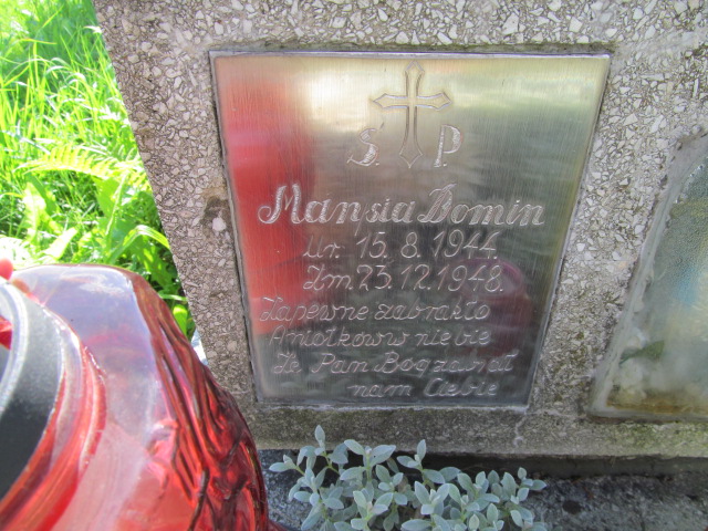 Maria Domin 1944 Bobowa - Grobonet - Wyszukiwarka osób pochowanych