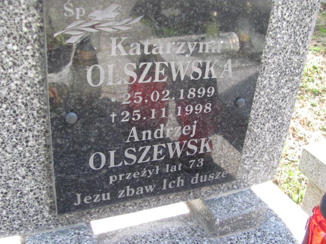 Katarzyna Olszewska 1899 Bobowa - Grobonet - Wyszukiwarka osób pochowanych