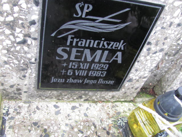 Franciszek Semla 1929 Bobowa - Grobonet - Wyszukiwarka osób pochowanych