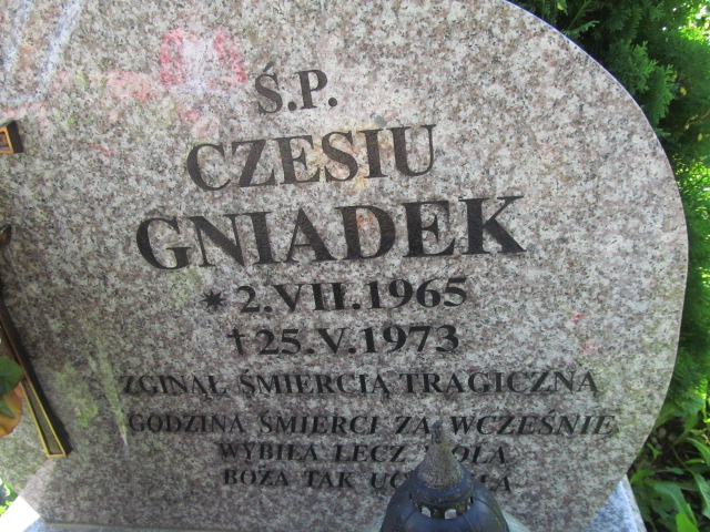Czesław Gniadek 1965 Bobowa - Grobonet - Wyszukiwarka osób pochowanych